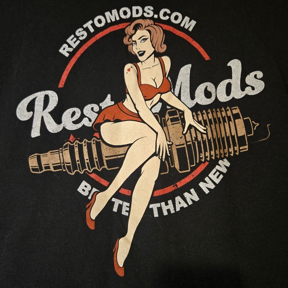 Custom Car restoration‎ shop With pinup Girl Size XL mods modification classic